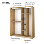 ARTI AR-17 - Szafa Przesuwna 2-drzwiowa Z Lustrami Dąb Shetland