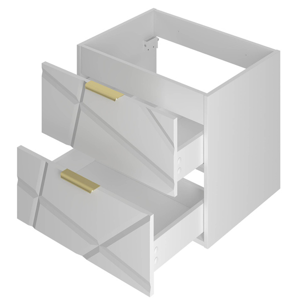 RADOM-07 - Szafka z Umywalką 2S 60cm Biały Mat Zestaw-1