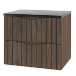 STELLA-02 - Szafka pod Umywalkę z Blatem 2S 60cm Orzech Zestaw-1