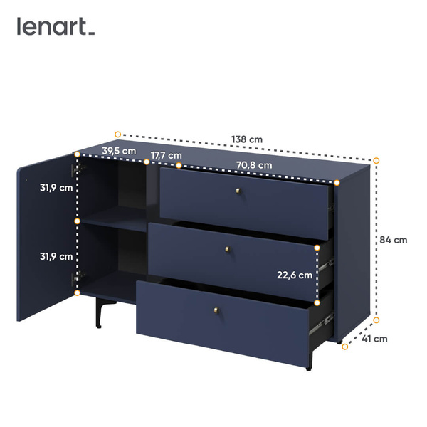 COLOURS CS-04 - Komoda 1D3S Granat