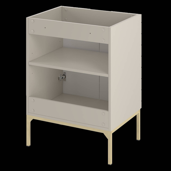 ASPEN-09 - Szafka pod Umywalkę z Blatem 2D 60cm Kaszmir Zestaw-1 Złoty Stelaż