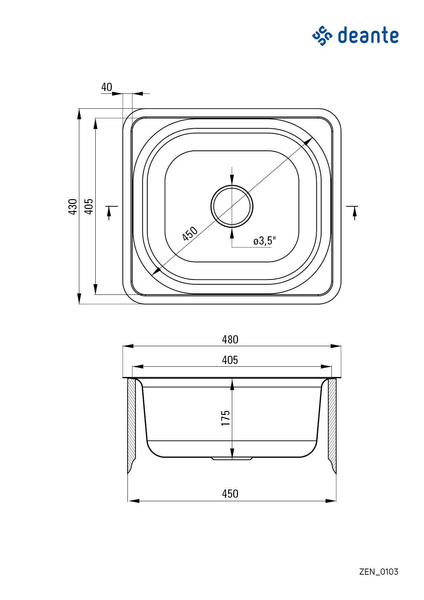 Zlewozmywak stalowy 1-komorowy Doppio