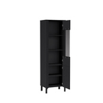 MALUMI-4 - Witryna 1-drzwiowa Czarny Painflow