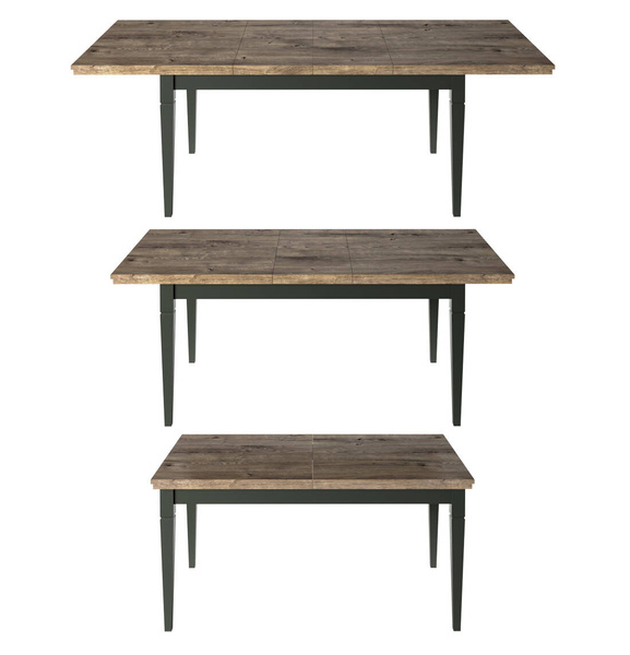 Evora WM Stół Rozsuwany 160-240 cm Zielony / Dąb Lefkas