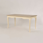 Pesaro 026 Stół 160 x 80 zdobiony prowansalski kremowy beżowy przecierany blat drewno/mdf