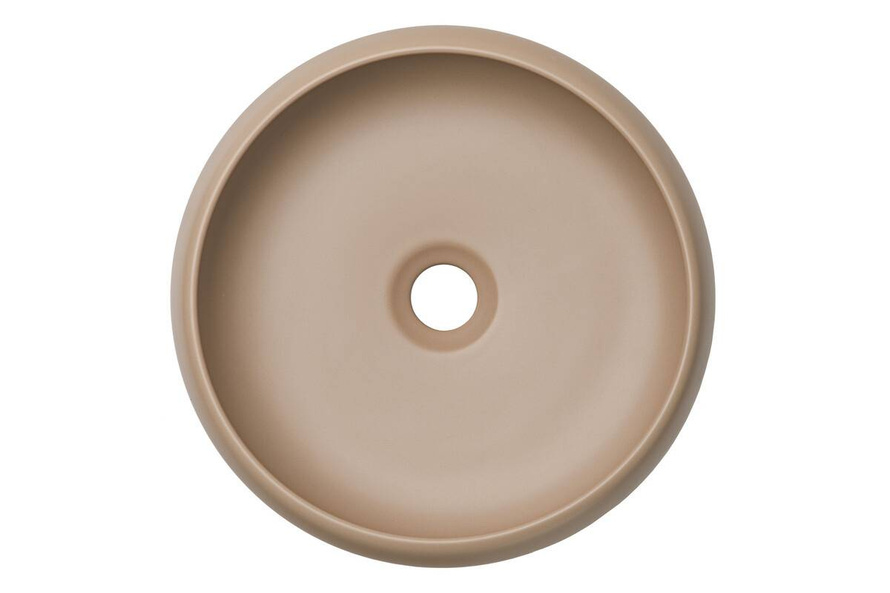 Zestaw Szafka Pod Umywalkę z Blatem 120 cm 4 Szuflady i 2 Umywalki Nablatowe Donna Sand