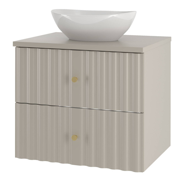 AQUA-02 - Szafka z Umywalką i Blatem 2S 60cm Kaszmir Zestaw-2