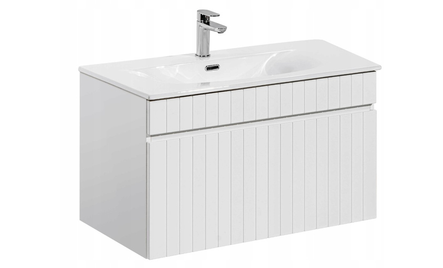 Zestaw Szafka ICONIC WHITE 80 cm z Umywalką Sky