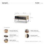 FLOW FW-06 - Stolik Kawowy 1S Dąb Vincenza Bielona Czarny Mat