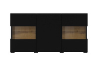Ava Komoda 3-drzwiowa Czarny / Dąb Wotan