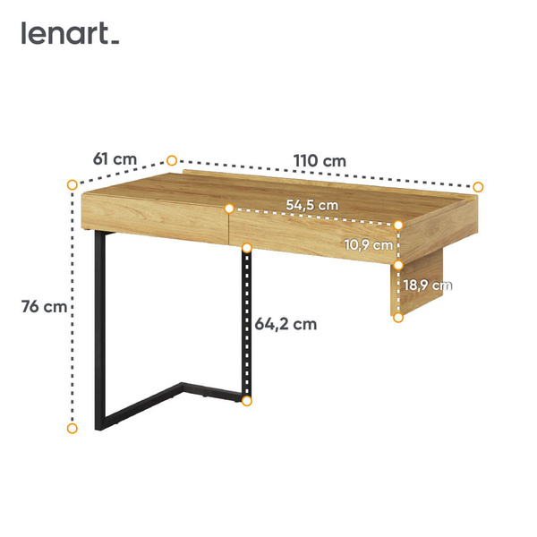 TEEN FLEX TF-06 - Biurko 110 2S Prawe/Lewe