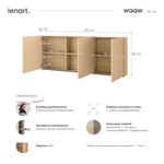 WOOW WO-06 - Szafka Wisząca 3-drzwiowa Dąb Vincenza Bielona