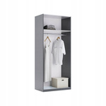 Teo TO-22-AG - Szafa 2-drzwiowa Garderoba Antracyt Grafit