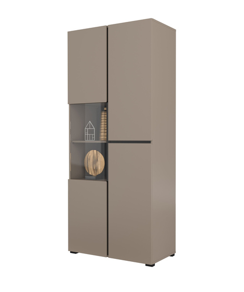 Cross - Witryna 3-drzwiowa Congo Czarny Mat