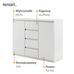 IDEA ID-04 - Komoda 2D4S Biała