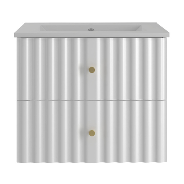 AQUA-02 - Szafka z Umywalką 2S 60cm Biały Mat Zestaw-3