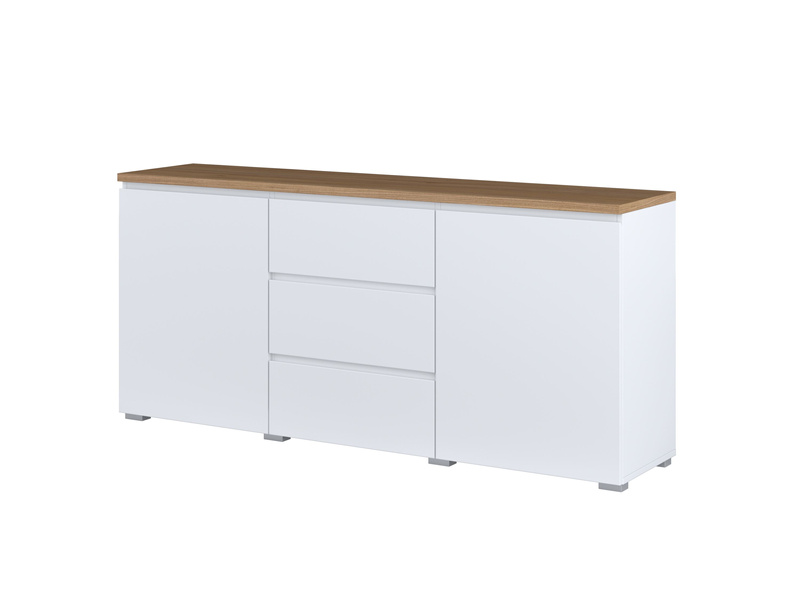 Modo - Komoda 2D3S Biały Mat Dąb Mauvella