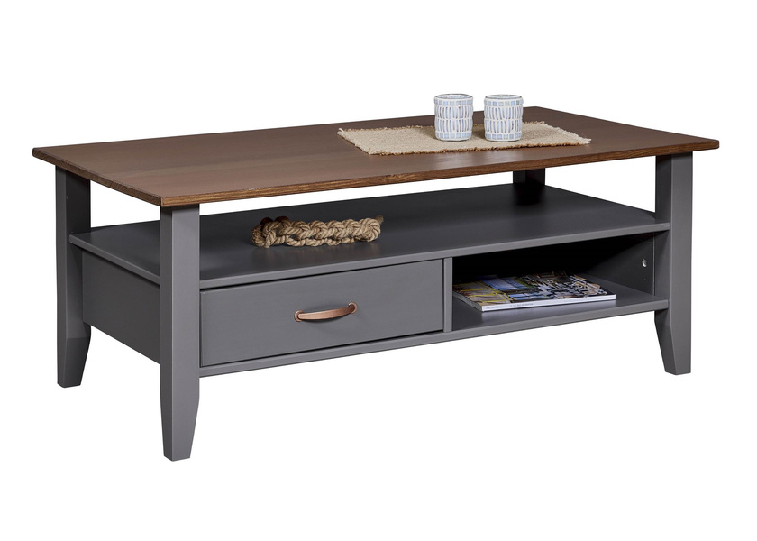 Stolik kawowy LUZERNA drewniany szary