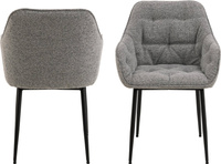 Brooke szary krzesło z podłokietnikiem