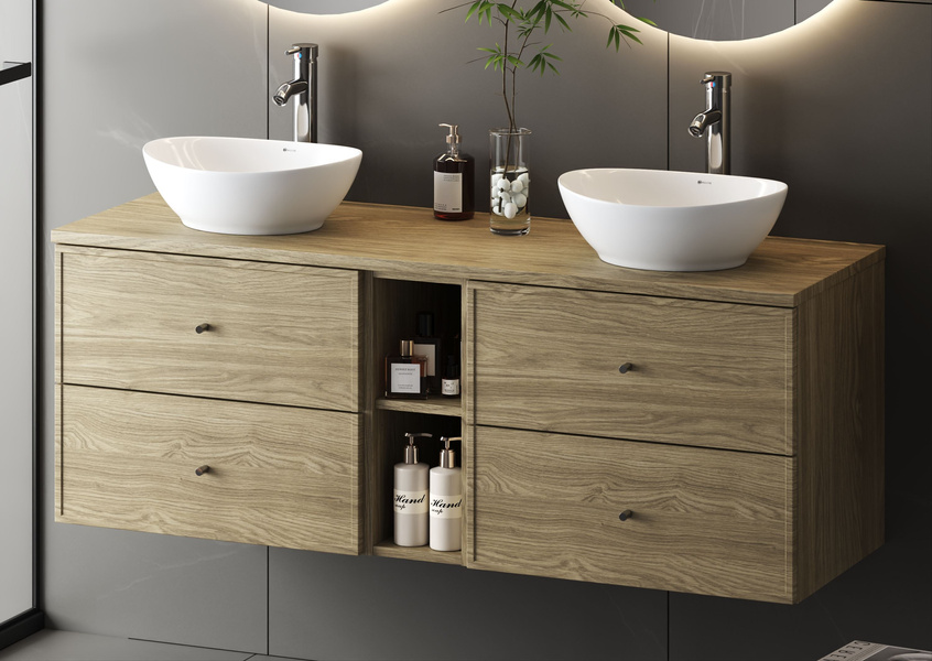 MARCO-02 Szafka Pod Umywalkę 2S 60 cm Dąb Olejowany