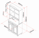 Kredens ALICANTE drewniany