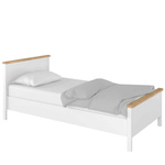 STORY SO-08 - Łóżko z Materacem Białe/Dąb Nash