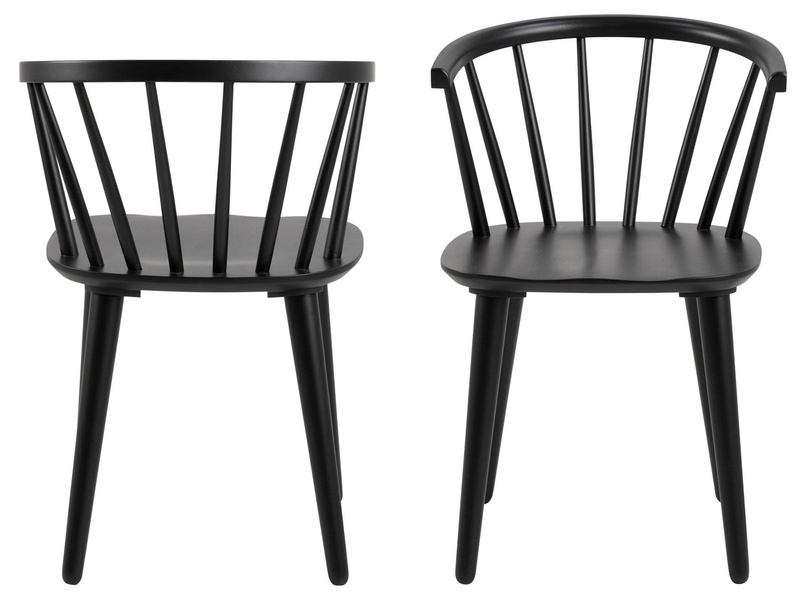 Actona Krzesło do Jadalni Ida Czarny mat