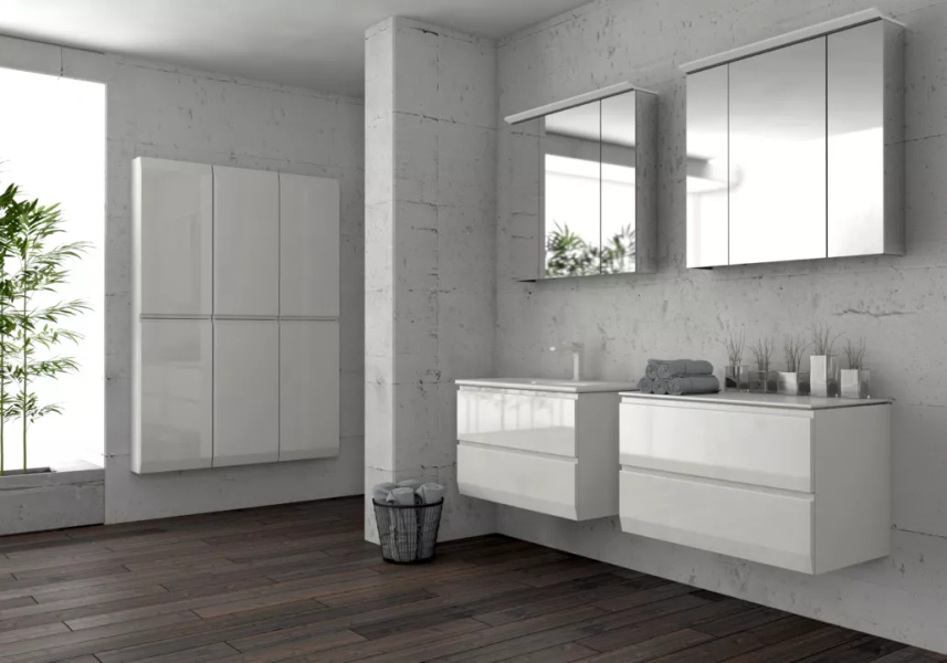 Oristo BRYLANT UNI Szafka podumywalkowa 80 cm biały połysk