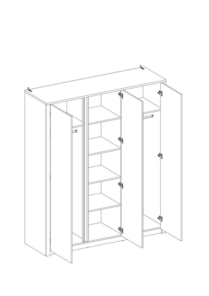 MONTANA LEFKAS S3D - Szafa 3-drzwiowa Dąb Lefkas