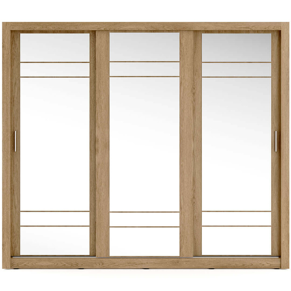 ARTI AR-02 - Szafa Przesuwna 3-drzwiowa Dąb Shetland