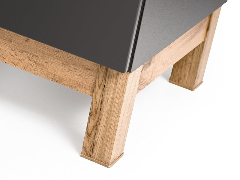 Szafka pod umywalkę 80 cm Bali szary połysk