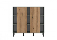 Pozzi POZK02 – Komoda 2-drzwiowa Szarozielony/Dąb Coast Evoke