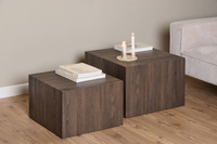 Actona Stolik Kawowy Dice 2 Sztuki Ash Smoked