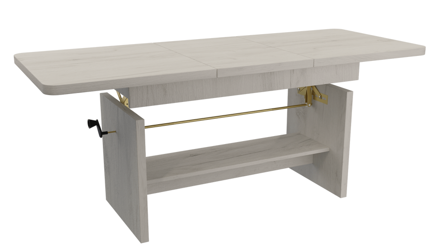 JANEK - Ławostół Ława Rozkładana Stolik Kawowy Kraft Biały