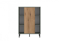 Pozzi POZK01 – Komoda 1-drzwiowa Szarozielony/Dąb Coast Evoke