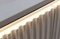 TREND TR-04 - Komoda 4-drzwiowa Z Oświetleniem Biała/Czarna