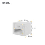 IDEA ID-07 - Stolik Nocny Biały