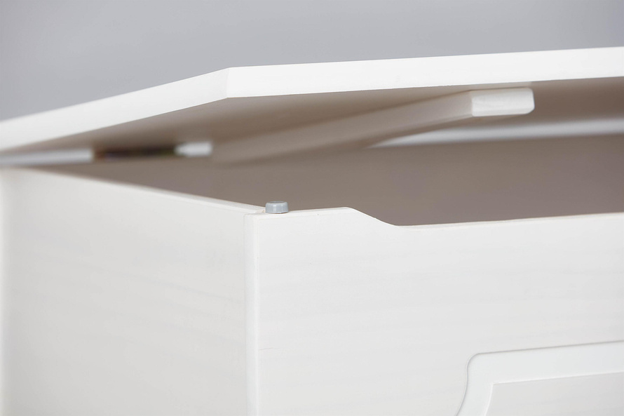 Skrzynia EMEL biała drewniana