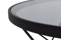 Cuxton czarny okagły stolik kawowy