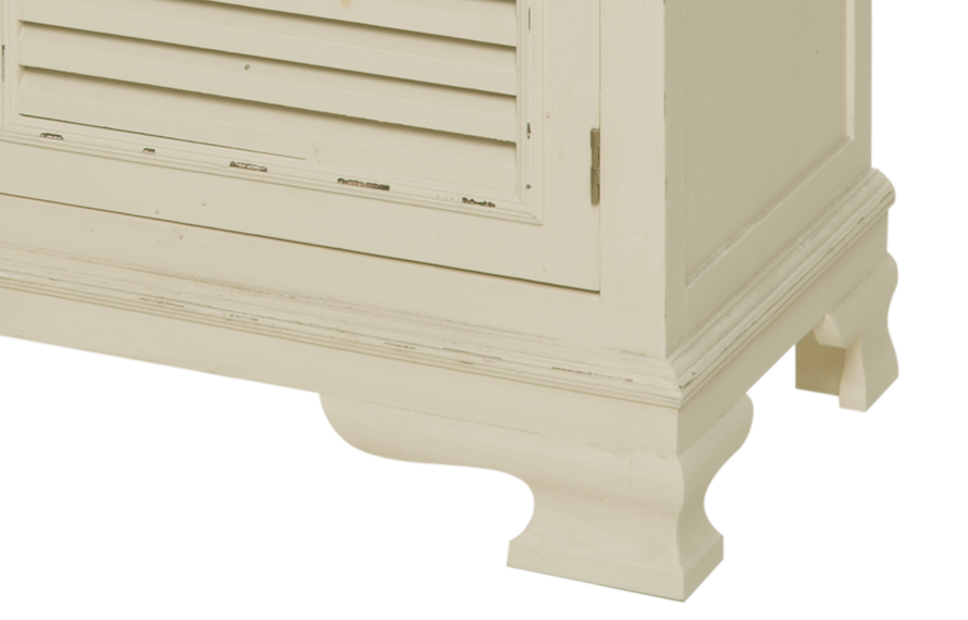 Pesaro 036 Komoda rtv 3D prowansalska kremowa beżowy przecierany blat drewno/mdf