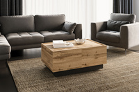 Eko - Stolik Kawowy Rozsuwany Dąb Wotan Czarny Onyx