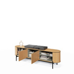 ROTTO RT-06 - Komoda RTV 2-drzwiowa z Wnęką Dąb Vincenza/Eukaliptus