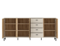 Mosano LUSK103 - Komoda 3D4S Cashmere Dąb Cremona