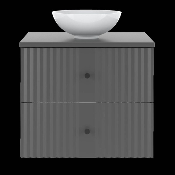 XILO-02 - Szafka z Umywalką i Blatem 2S 60cm Szary Mat Zestaw-5