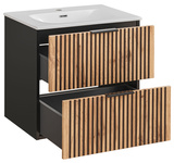 Szafka z umywalką 60 cm Xilo Black Wotan