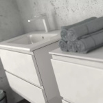 Oriso Szafka z umywalką 50 cm Brylant Uni Biały Połysk