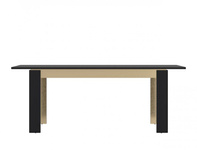 Norica LAZT02 - Stół Jadalniany Rozkładany Czarny Mat Złoty