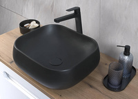 Umywalka Nablatowa Ceramiczna UN-NIKA-MB 78103MB Czarny Mat