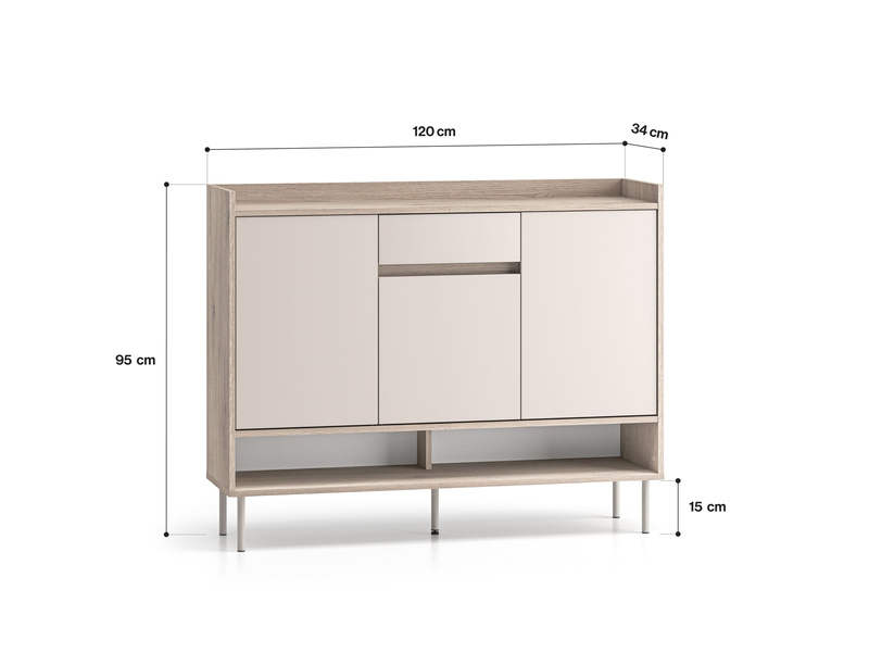 Szafka Na Buty 3D1S VOCO 02 Cashmere Dąb Cremona Terracotta