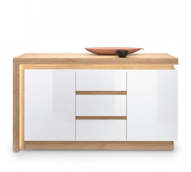 Lyon LYOK01 - Komoda 2D3S Dąb Riviera Jasna/Biała